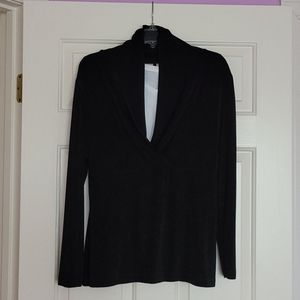 Women's black knit shirt